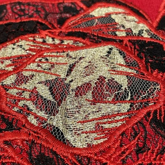 Chico Sweater Women Size 1 M Flower Embroidery Applique Patch Casual Comfy Boho - Picture 7 of 10